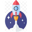 Rocket Spaceship Startup Icon