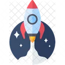 Rocket Spaceship Startup Icon