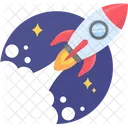 Rocket Spaceship Startup Icon