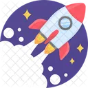 Rocket Spaceship Startup Icon