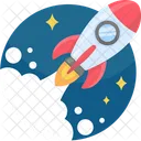 Rocket Spaceship Startup Icon