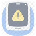 Mobile Alert Message Flat Rounded Icon Icône