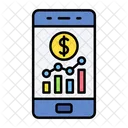 Online Analytics Online Analysis Mobile Bar Chart Icon