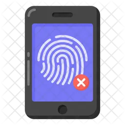 Mobile Biometric Error  Icon