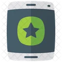 Mobile Feedback Star Flat Icon Icône