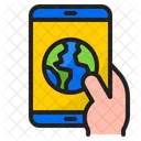 Mobile Global  Icon