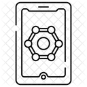 Mobile Molecule Structure Chemical Formula Icon