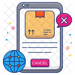 Mobile Order Cancel  Icon