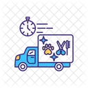 Mobile pet care service  Icon