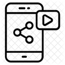 Mobile Video Sharing Icon
