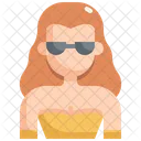 Glasses Woman User Icon