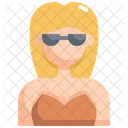 Glasses Woman User Icon