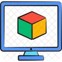 Cubo Cubo D Forma D Icono