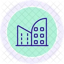 Modern Building Line Icon Icon