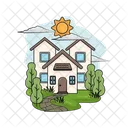 Modern House Home Building Icon