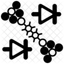 Molecular Electronics Nanoelectronics Beads Icon