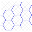 Molecule Structure Atoms Hexagons Icon