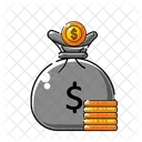 Cartoon Bag Of Money Icon