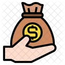 Money Bag Hand Finance Icon