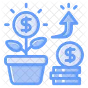 Money Growth Money Plant Growth Icon