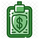 Filled Line Protect Money Icon