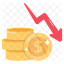 Money Loss Recession Value Decrease アイコン