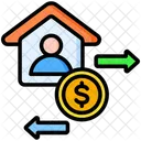 Money Transfer Home House Icon