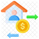 Money Transfer Home House Icon