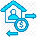 Money Transfer Home House Icon