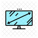 Diagonal Computer Monitor Icon