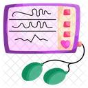 Monitor De Ecg Electrocardiograma Electrocardiograma Icono