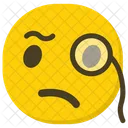 Emoji Monoculo Emoticon Sonriente Icono