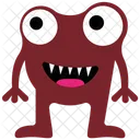 Cartoon Monster Frog Alien Halloween Monster Icon