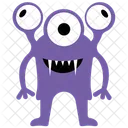 Eyed Alien Three Eyed Eyed Monster Icon