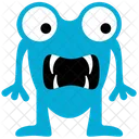 Cartoon Monster Frog Alien Halloween Monster Icon