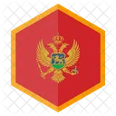 Montenegro Pais Bandera Icono