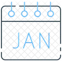 Month January Winter Icon