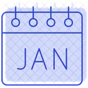 Month January Winter Icon