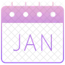 Month January Calendar Icon