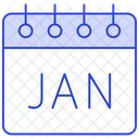 Month January Winter Icon