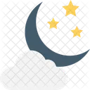 Moon Clouds Night Icon