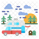 Motorhome Holiday Transportation Icon