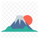 Berg Fuji Abenteuer Symbol