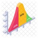 Mountain Chart Mountain Graph Statistics Icon