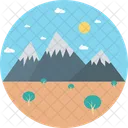 Mountains Hills Rocks Icon