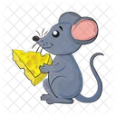 Mouse Little Cheese Icon