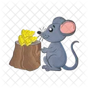 Mouse Little Cheese Icon