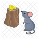 Mouse Little Cheese Icon