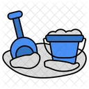 Mud Pail Spade Digging Tool Icon