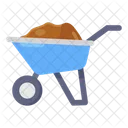 Wheelbarrow Push Trolley Mulch Icon